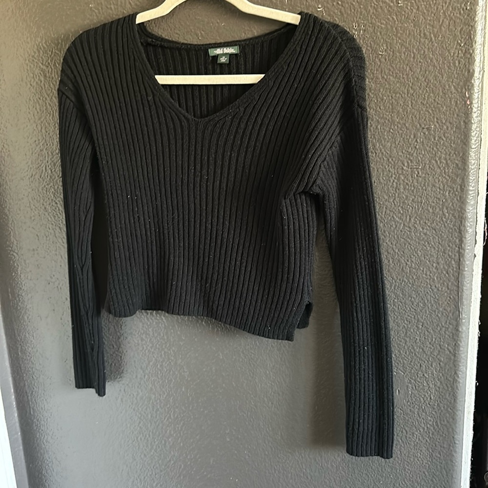 Wild fable yarn crop long sleeve